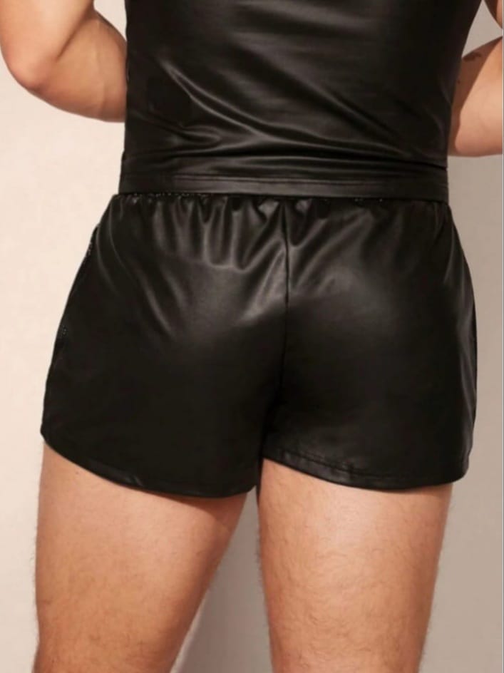 Midnight Edge Faux Leather Shorts